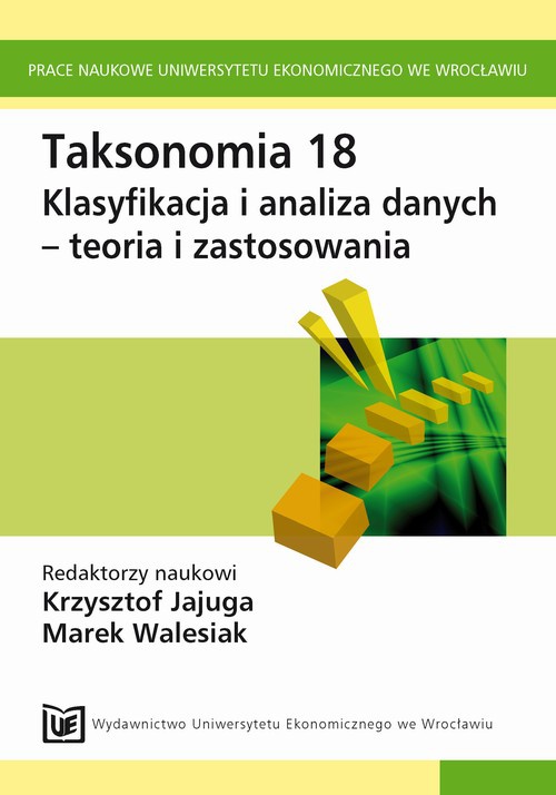 Okładka książki o tytule: Taksonomia 18. Klasyfikacja i analiza danych - teoria i zastosowania