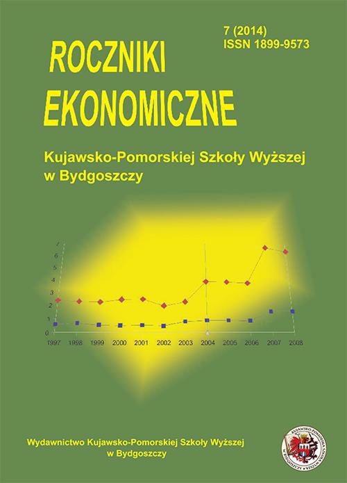 The cover of the book titled: Roczniki Ekonomiczne Kujawsko-Pomorskiej Szkoły Wyższej w Bydgoszczy