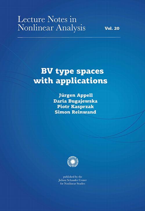 Okładka książki o tytule: BV type spaces with applications