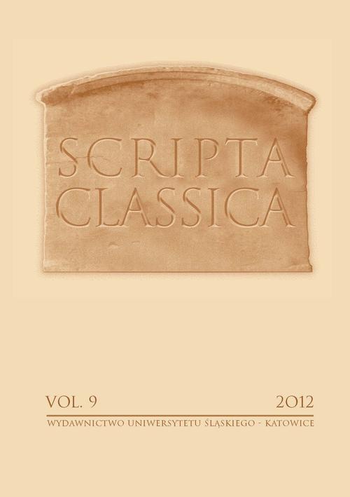 Okładka książki o tytule: Scripta Classica. Vol. 9