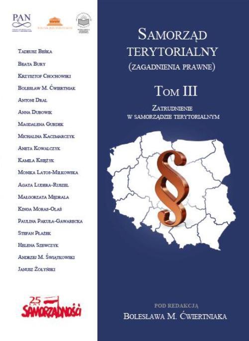 Okładka książki o tytule: Samorząd terytorialny (zagadnienia prawne) Tom III