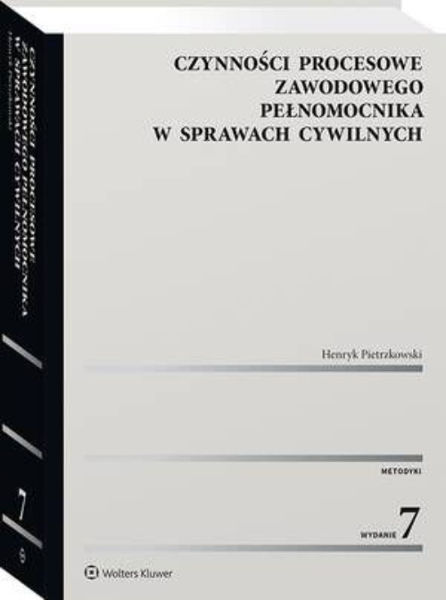 The cover of the book titled: Czynności procesowe zawodowego pełnomocnika w sprawach cywilnych