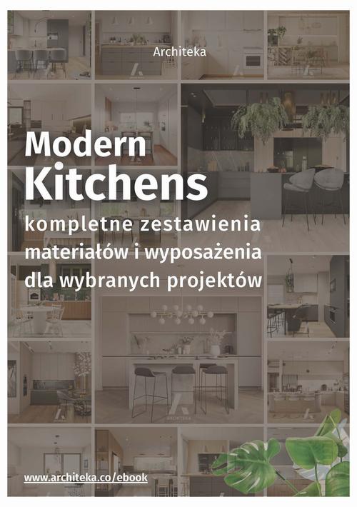 Okładka książki o tytule: Nowoczesna kuchnia - przydatne rozwiązania. Katalog z zestawieniami materiałów i wyposażenia.