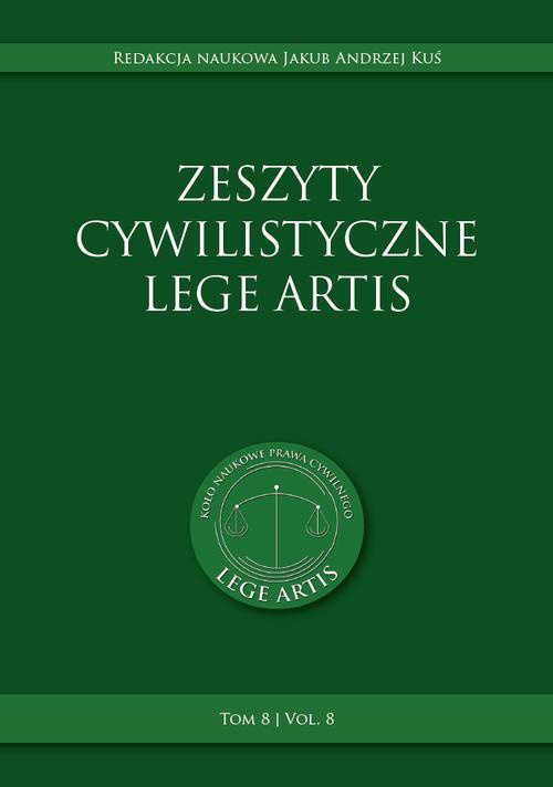 Okładka książki o tytule: Zeszyty cywilistyczne Lege Artis. Tom 8