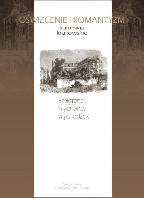 Обложка книги под заглавием:Emigranci, wygnańcy, wychodźcy...