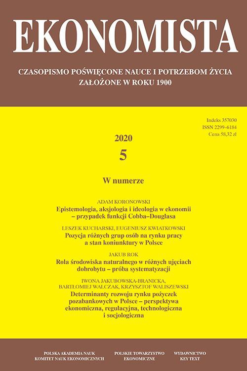 The cover of the book titled: Ekonomista 2020 nr 5