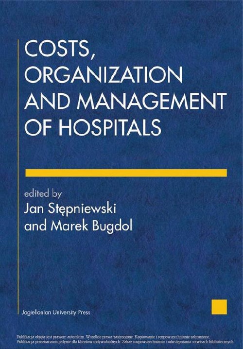 Обложка книги под заглавием:Costs, Organization and Management of Hospitals