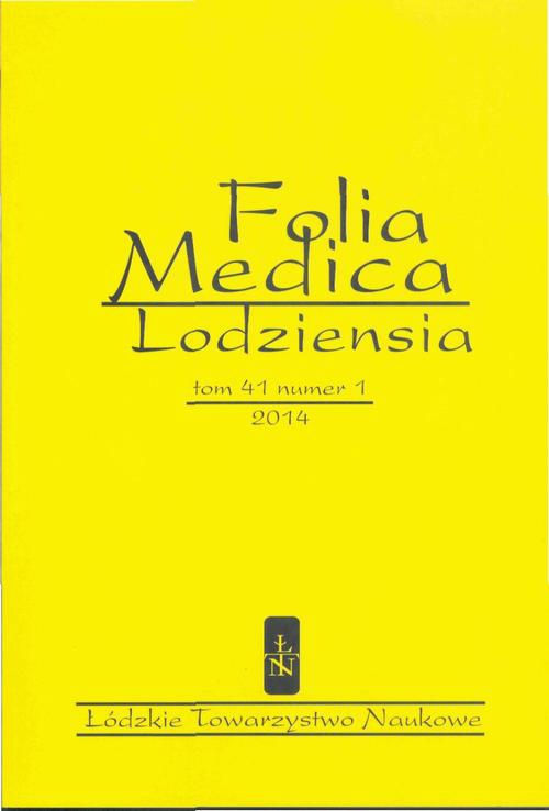 Okładka książki o tytule: Folia Medica Lodziensia t. 41 z. 1/2014