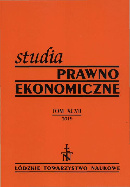 The cover of the book titled: Studia Prawno-Ekonomiczne t. 97