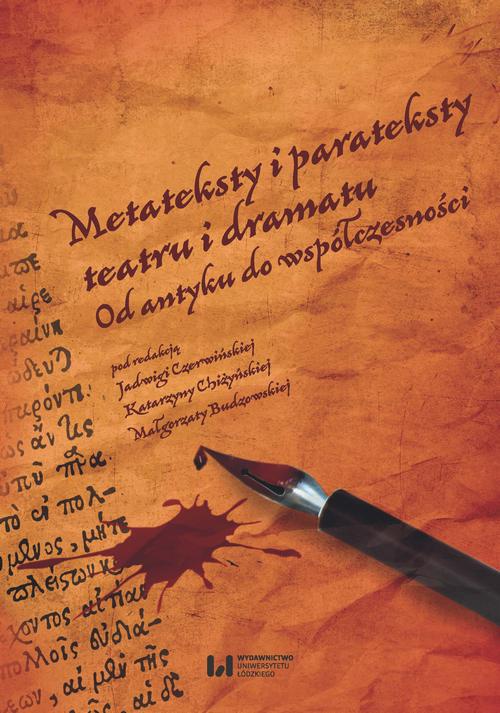 Обложка книги под заглавием:Metateksty i parateksty teatru i dramatu