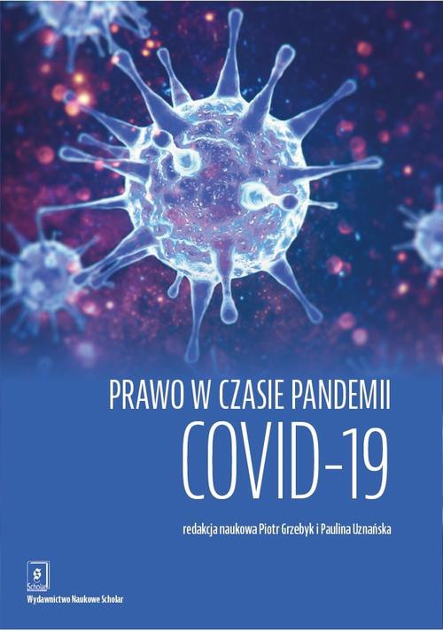 The cover of the book titled: Prawo w czasie pandemii COVID-19