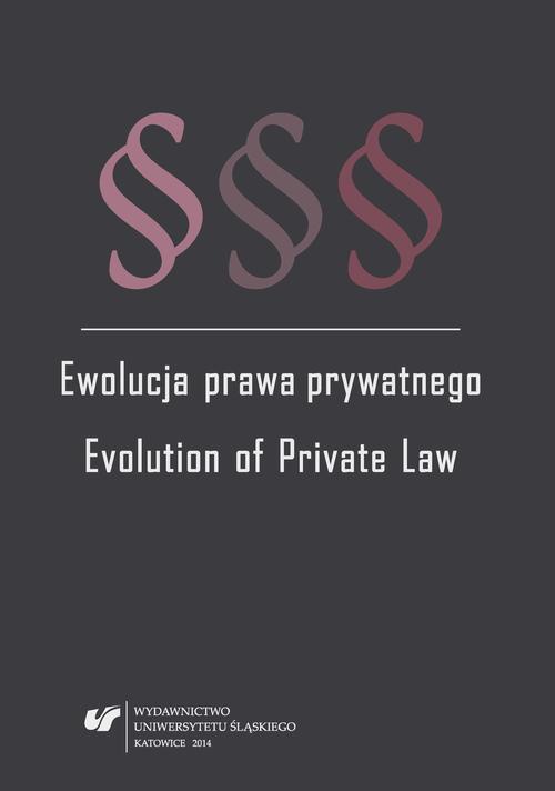 Okładka książki o tytule: Ewolucja prawa prywatnego