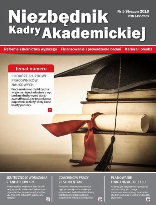 Okładka książki o tytule: Niezbędnik Kadry Akademickiej, nr 5/2015