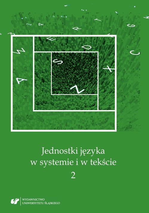 Okładka książki o tytule: Jednostki języka w systemie i w tekście 2