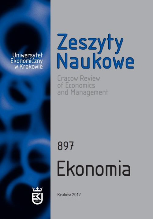 The cover of the book titled: Zeszyty Naukowe Uniwersytetu Ekonomicznego w Krakowie, nr 897. Ekonomia