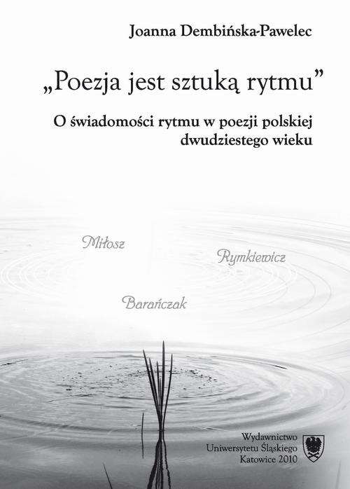 The cover of the book titled: Poezja jest sztuką rytmu