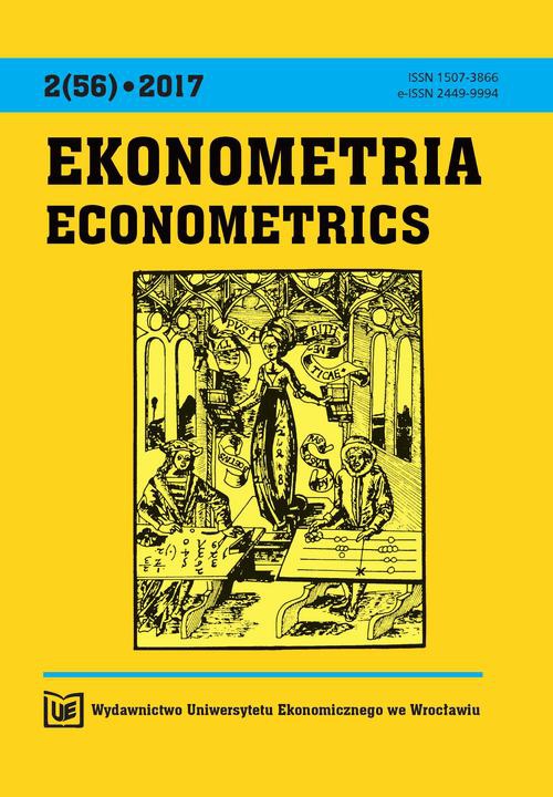 Okładka książki o tytule: Ekonometria 2(56) 2017