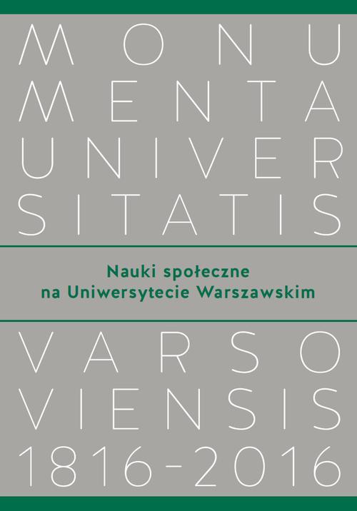 Okładka książki o tytule: Nauki społeczne na Uniwersytecie Warszawskim