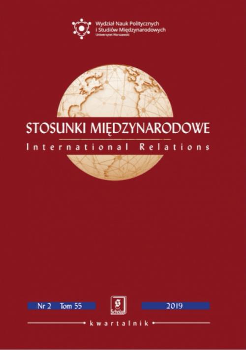 Обложка книги под заглавием:Stosunki Międzynarodowe nr 2(55)/2019