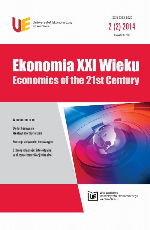 Okładka książki o tytule: Ekonomia XXI Wieku 2014, nr 2(2)