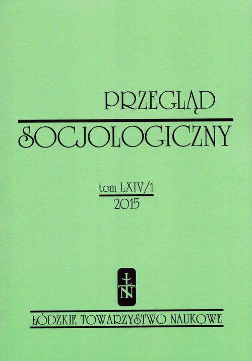 Okładka książki o tytule: Przegląd Socjologiczny t. 64 z. 1/2015