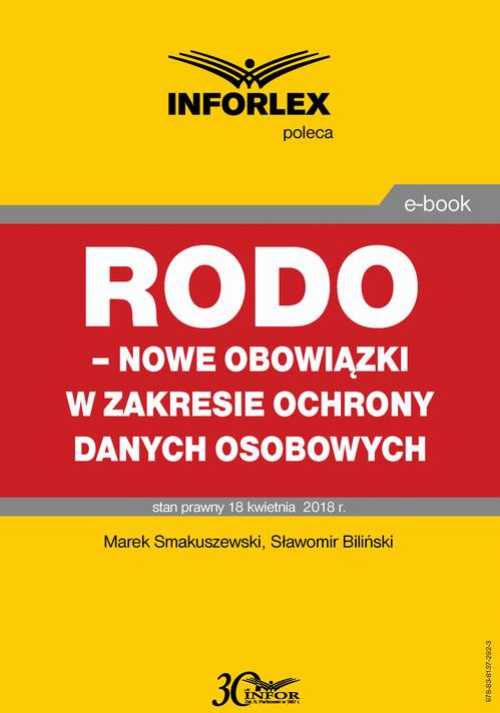 Обкладинка книги з назвою:RODO – nowe obowiązki w zakresie ochrony danych osobowych