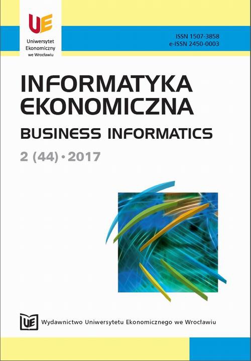 The cover of the book titled: Informatyka Ekonomiczna 2(44)