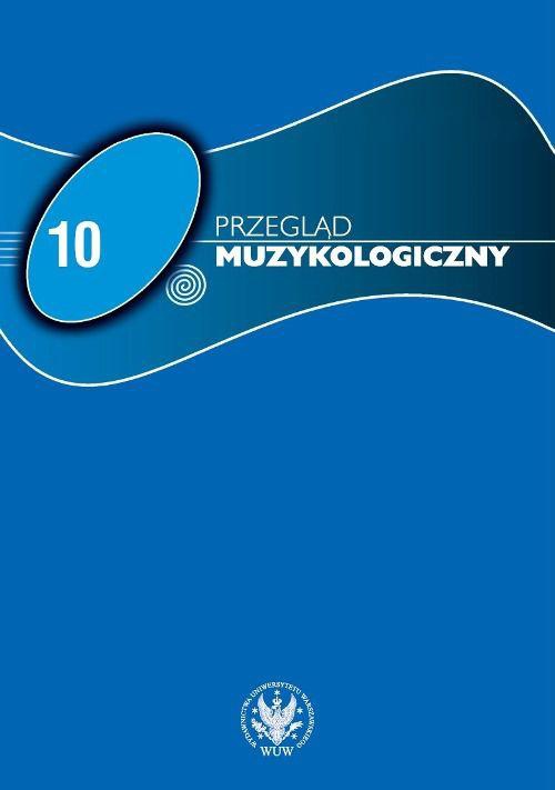 Okładka książki o tytule: Przegląd Muzykologiczny 2015/10
