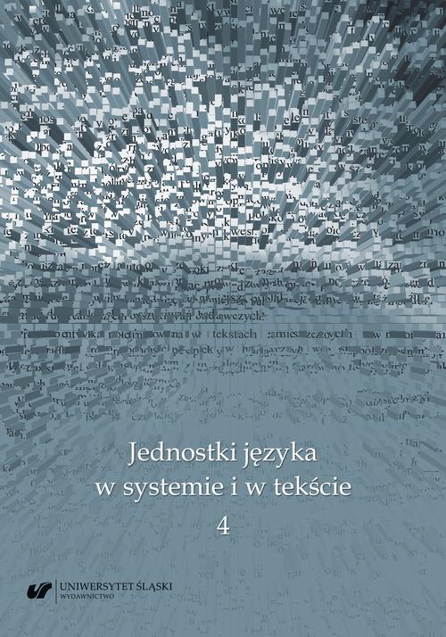 Okładka książki o tytule: Jednostki języka w systemie i w tekście 4