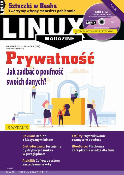 Okładka książki o tytule: Linux Magazine (sierpień 2022)