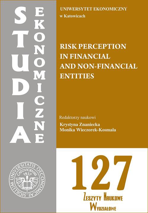Okładka książki o tytule: Risk perception in financial and non-financial entities. SE 127