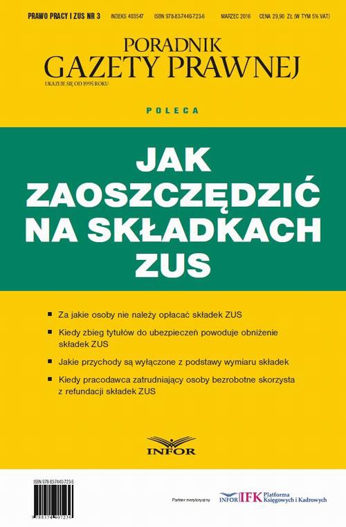 The cover of the book titled: Jak zaoszczędzić na składkach ZUS