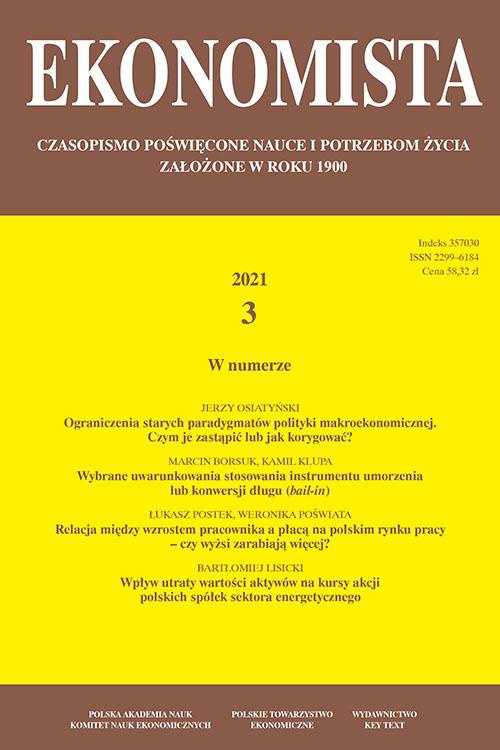 The cover of the book titled: Ekonomista 2021 nr 3