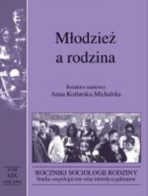 Обложка книги под заглавием:Rocznik socjologii rodziny tom 19. Młodzież a rodzina