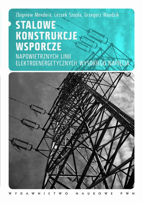 Okładka książki o tytule: Stalowe konstrukcje wsporcze napowietrznych linii elektroenergetycznych wysokiego napięcia. Projektowanie według norm europejskich