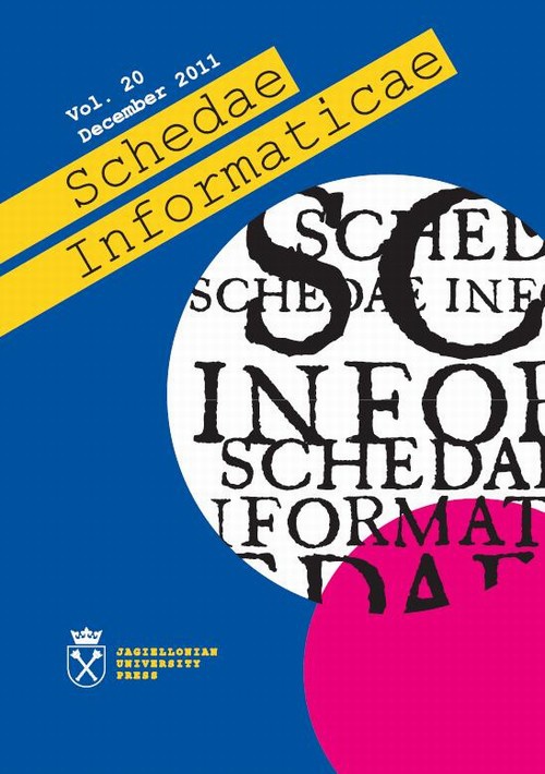 The cover of the book titled: Schedae Informaticae vol. 20 December 2011