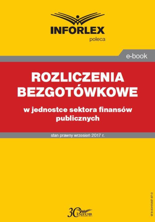 Обложка книги под заглавием:Rozliczenia bezgotówkowe w jednostce sektora finansów publicznych