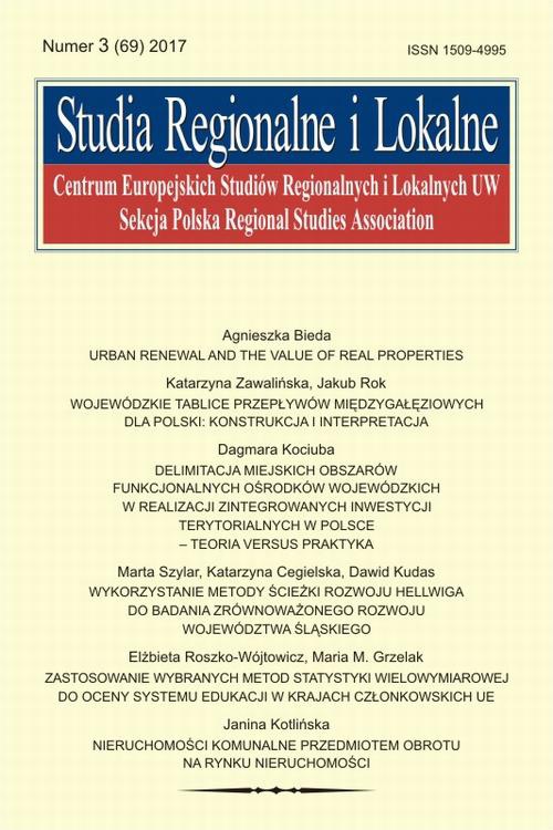 Обложка книги под заглавием:Studia Regionalne i Lokalne nr 3(69)/2017