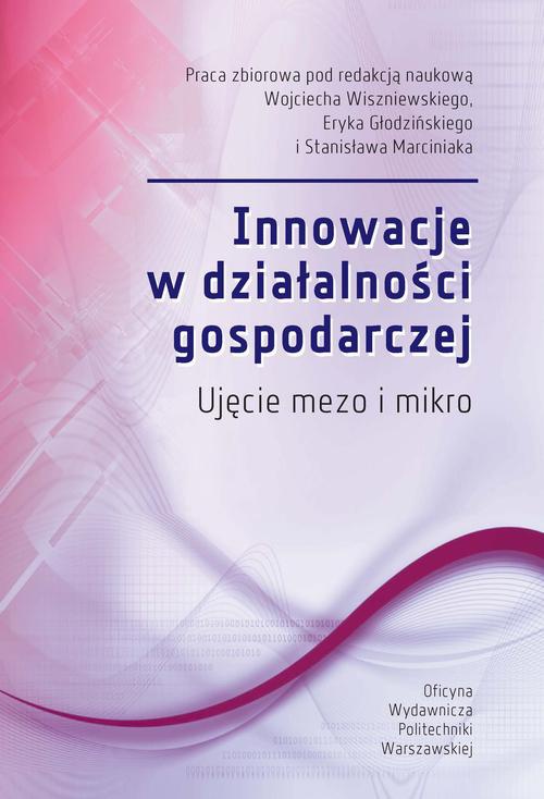 Обложка книги под заглавием:Innowacje w działalności gospodarczej. Ujęcie mezo i mikro