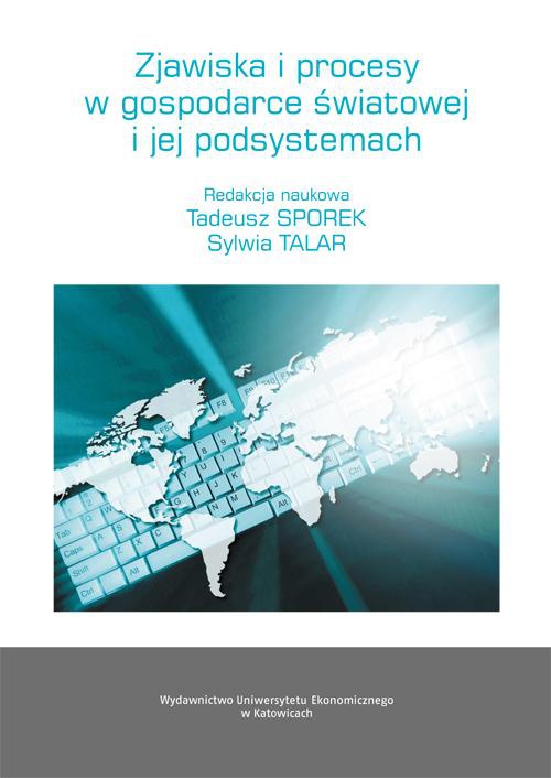 Обложка книги под заглавием:Zjawiska i procesy w gospodarce światowej i jej podsystemach