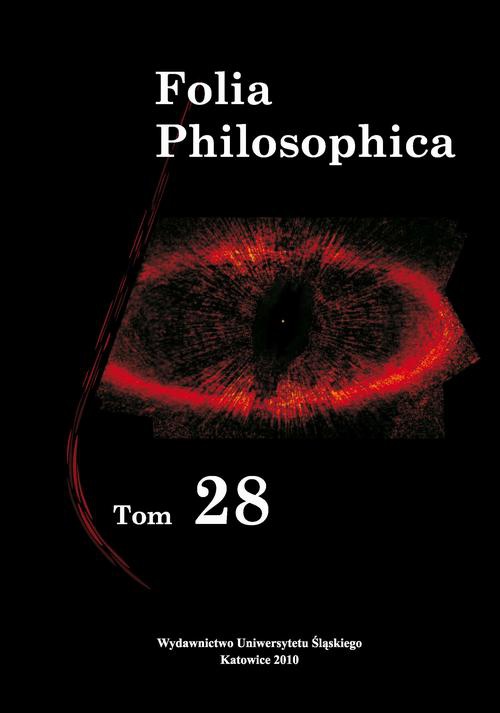 Обложка книги под заглавием:Folia Philosophica. T. 28
