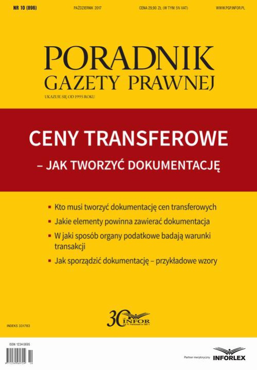 The cover of the book titled: Ceny transferowe Jak twotrzyć dokumentację