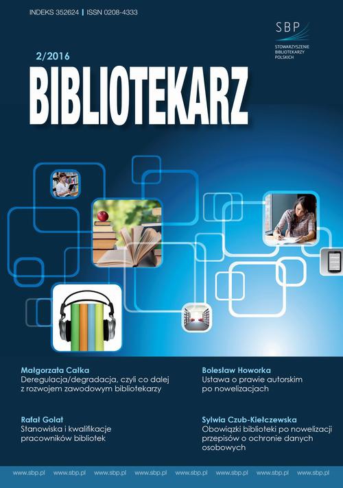 The cover of the book titled: Bibliotekarz 2/2016