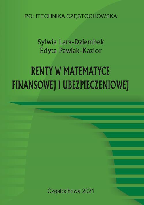 Okładka książki o tytule: Renty w matematyce finansowej i ubezpieczeniowej