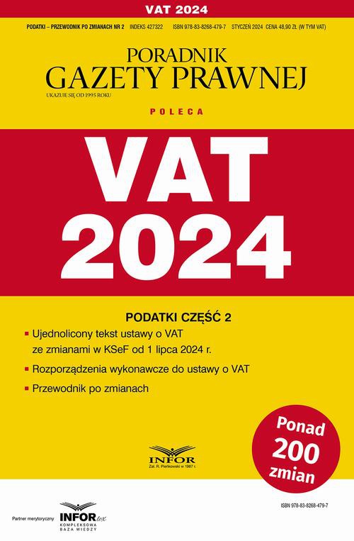 Обложка книги под заглавием:VAT 2024 Podatki Część 2