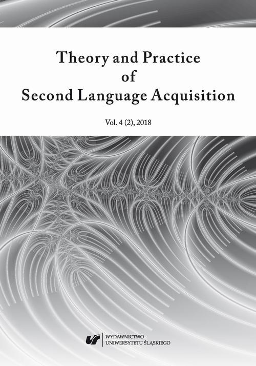 Okładka książki o tytule: „Theory and Practice of Second Language Acquisition” 2018. Vol. 4 (2)