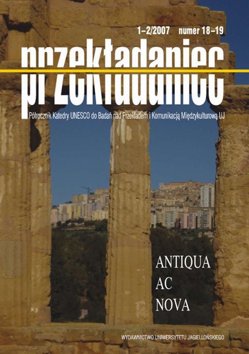 Okładka książki o tytule: Antiqua ac nova. Przekładaniec nr 18-19
