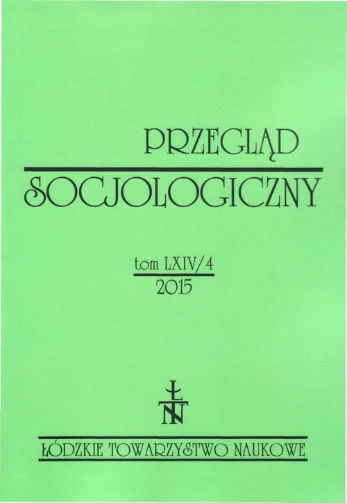 Okładka książki o tytule: Przegląd Socjologiczny t. 64 z. 4/2015