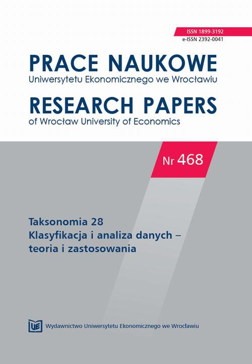 Okładka książki o tytule: Prace Naukowe Uniwersytetu Ekonomicznego we Wrocławiu nr 468