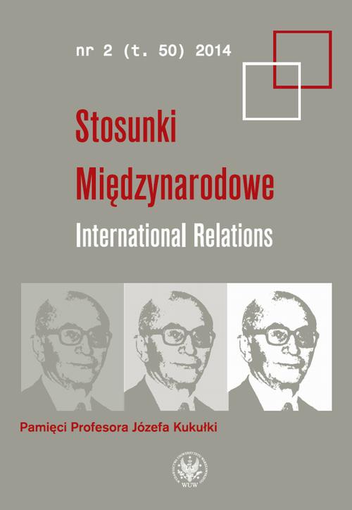 The cover of the book titled: Stosunki międzynarodowe. International Relations 2014/2 (50)